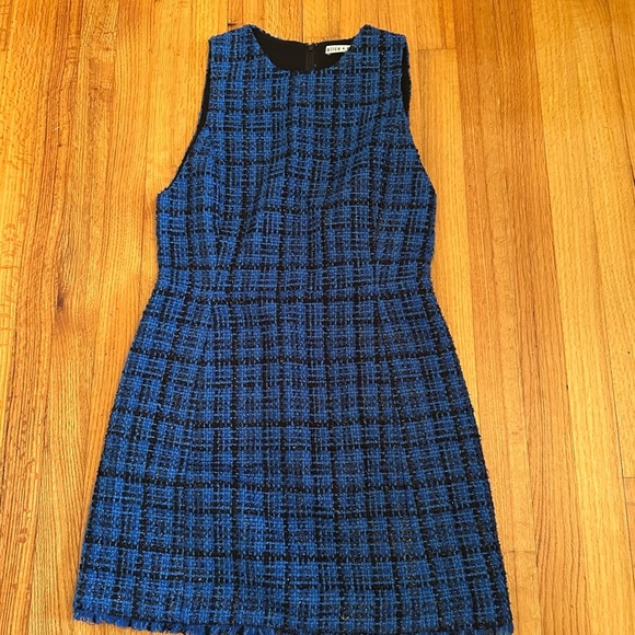 Alice + Olivia Blue Plaid Mini Dress - Picture 2 of 15